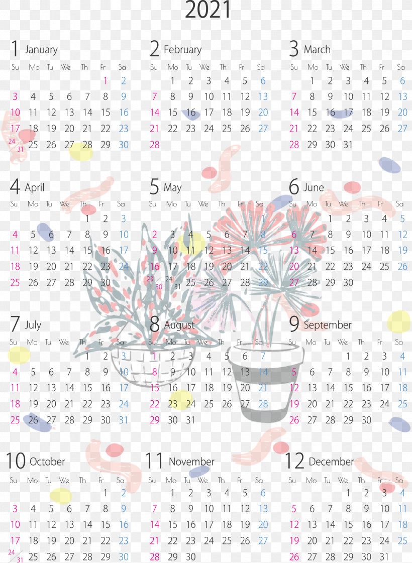 2021 Yearly Calendar, PNG, 2194x3000px, 2021 Yearly Calendar, Calendar System, Color, Island, Line Download Free