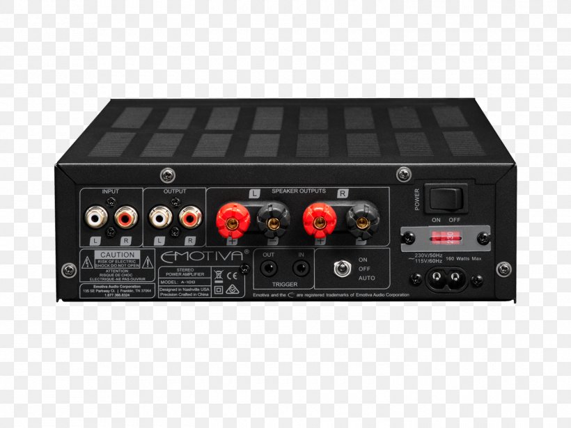 Audio Power Amplifier Integrated Amplifier Stereophonic Sound Line Level, PNG, 1500x1125px, Audio Power Amplifier, Amplifier, Audio, Audio Crossover, Audio Equipment Download Free