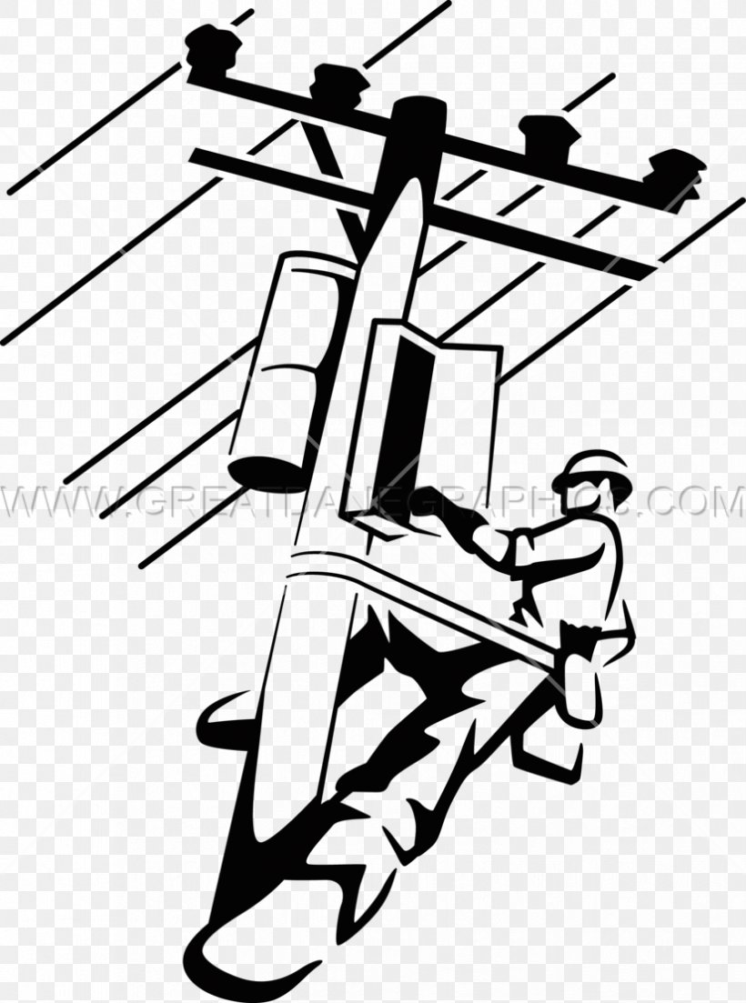 Lineworker Electricity Drawing Clip Art, PNG, 825x1110px, Lineworker, Art, Artwork, Black, Black And White Download Free