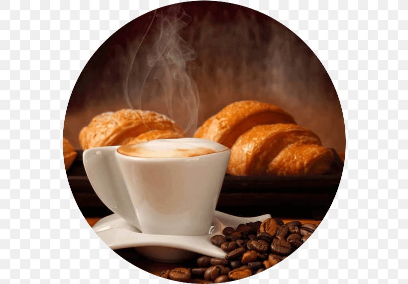 Croissant Cafe Coffee Bakery Cappuccino, PNG, 570x570px, Croissant, Bakery, Biscuits, Breakfast, Cafe Download Free