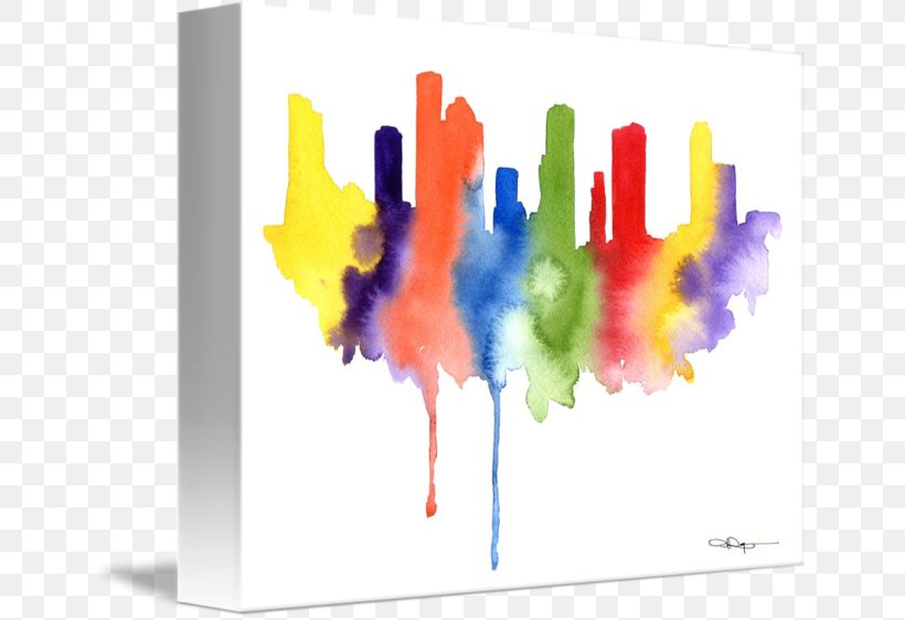 Graphic Design Watercolor Painting Art Skyline, PNG, 650x562px, Painting, Abstract Art, Acrylic Paint, Art, Canvas Download Free