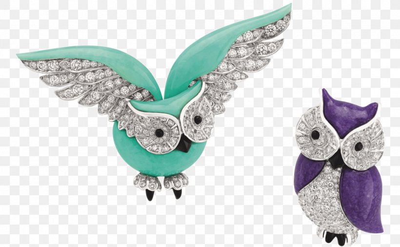 Jewellery Van Cleef & Arpels Brooch Owl Jewelry Design, PNG, 1024x632px, Jewellery, Animal, Art, Beak, Bird Download Free