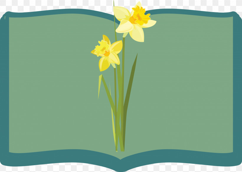 Flower Book Frame Flower Frame Book Frame, PNG, 3000x2133px, Flower Frame, Biology, Book Frame, Daffodil, Meter Download Free