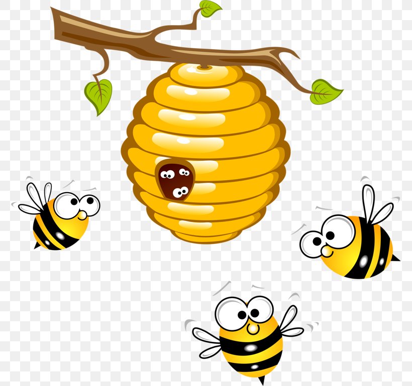 Honey Bee Beehive Clip Art, PNG, 777x769px, Bee, Beehive, Bumblebee, Food, Fruit Download Free