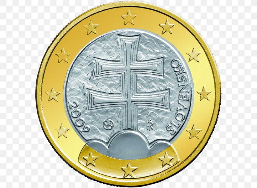 Slovakia Slovak Euro Coins 1 Euro Coin, PNG, 600x600px, 1 Euro Coin, 2 Euro Coin, 2 Euro Commemorative Coins, 20 Cent Euro Coin, Slovakia Download Free
