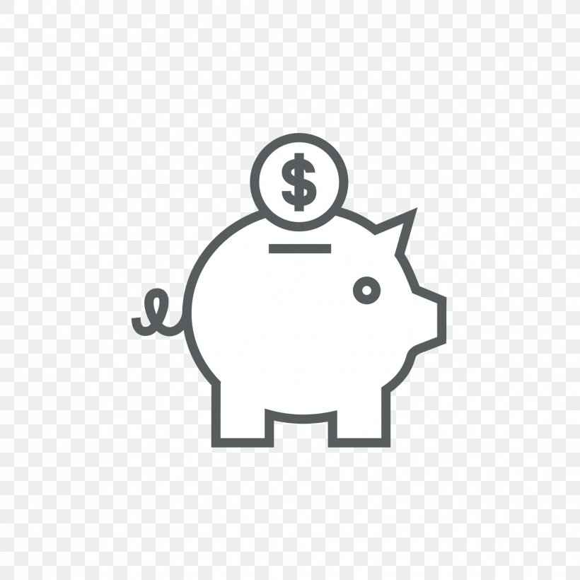 Piggy Bank Coin, PNG, 1732x1732px, Piggy Bank, Area, Bank, Black And White, Cartoon Download Free