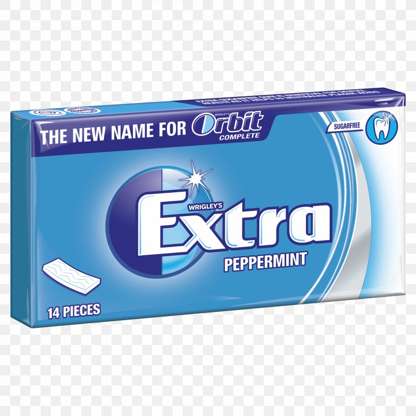 Chewing Gum Peppermint Extra Wrigley Company Orbit, PNG, 2365x2365px, Chewing Gum, Brand, Candy, Extra, Food Download Free