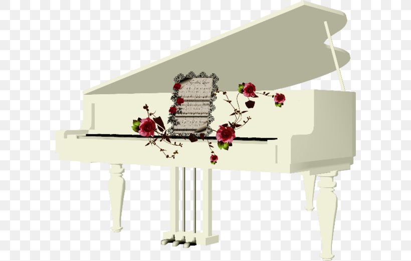 Piano White, PNG, 600x521px, Watercolor, Cartoon, Flower, Frame, Heart Download Free
