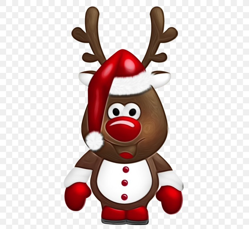 Reindeer, PNG, 490x754px, Watercolor, Cartoon, Christmas, Deer, Fictional Character Download Free