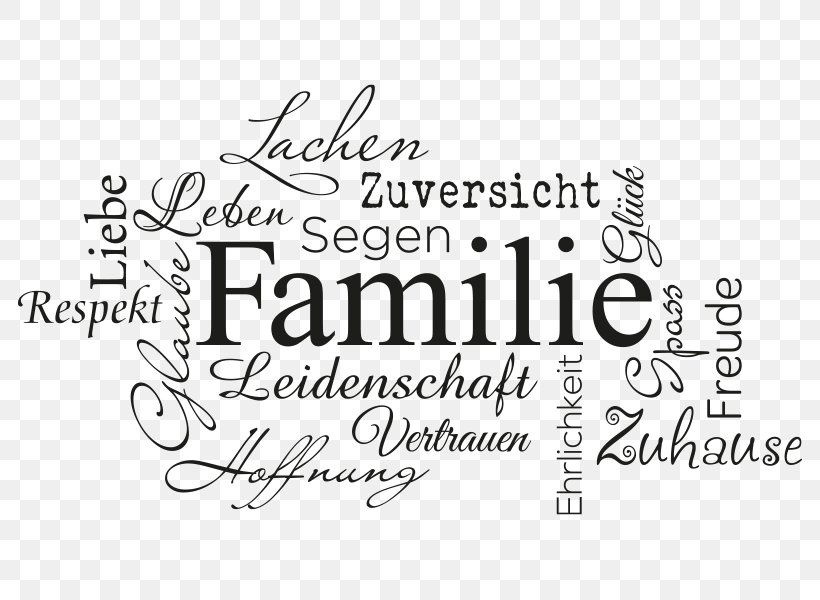 Family Quotation Saying Happiness Wall Decal, PNG, 800x600px, Family, Area, Black, Black And White, Brand Download Free