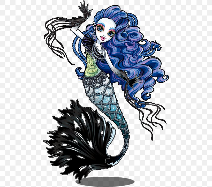 Monster High Spectra Vondergeist Kiyomi Haunterly Mermaid Ghoul, PNG, 487x723px, Monster High, Art, Costume Design, Doll, Drawing Download Free