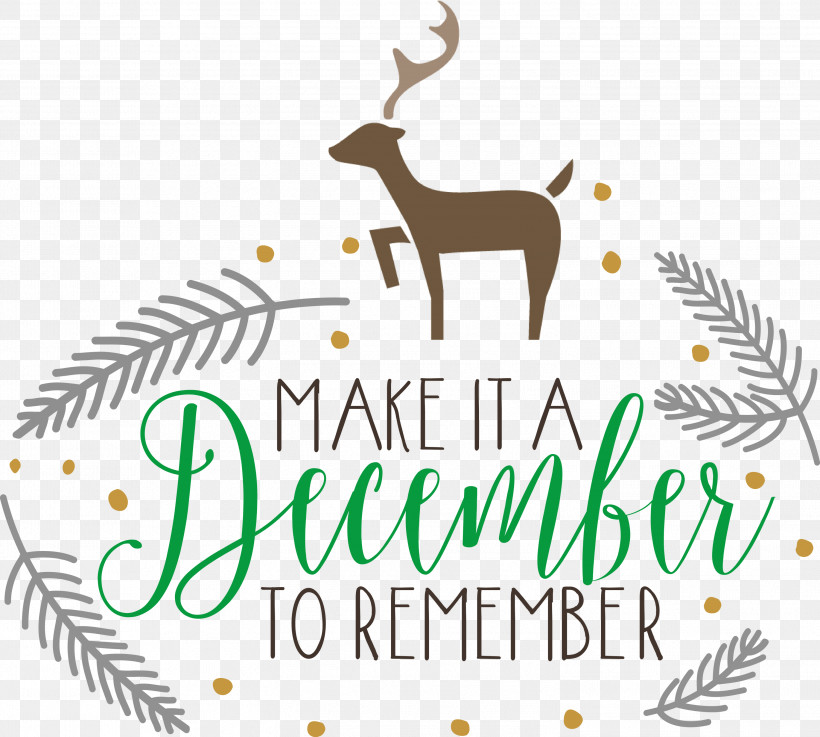Make It A December December Winter, PNG, 2999x2698px, Make It A December, Boo, December, Deer, Idea Download Free