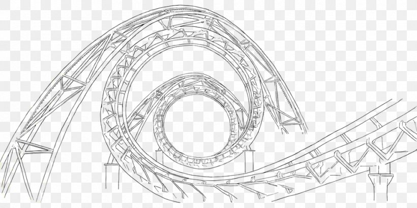 Roller Coaster Drawing Image Big Dipper Park, PNG, 960x480px, Roller Coaster, Amusement, Amusement Park, Attraction, Auto Part Download Free