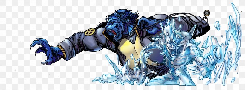 Iceman Beast X-Men Character DeviantArt, PNG, 1600x588px, Watercolor, Cartoon, Flower, Frame, Heart Download Free