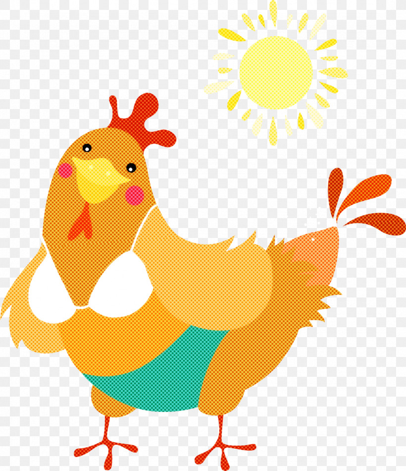 Chicken Rooster Cartoon Bird Livestock, PNG, 1075x1246px, Chicken, Beak, Bird, Cartoon, Livestock Download Free