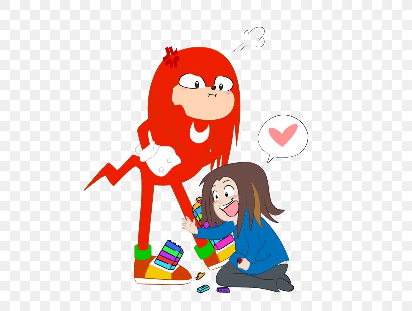 Knuckles The Echidna Sonic The Hedgehog DeviantArt Sonic & Knuckles Rouge The Bat, PNG, 500x619px, Watercolor, Cartoon, Flower, Frame, Heart Download Free