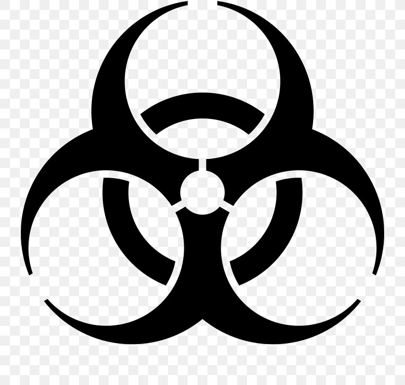 Biological Hazard Hazard Symbol Sign Clip Art, PNG, 780x780px, Biological Hazard, Artwork, Biological Warfare, Black And White, Hazard Symbol Download Free
