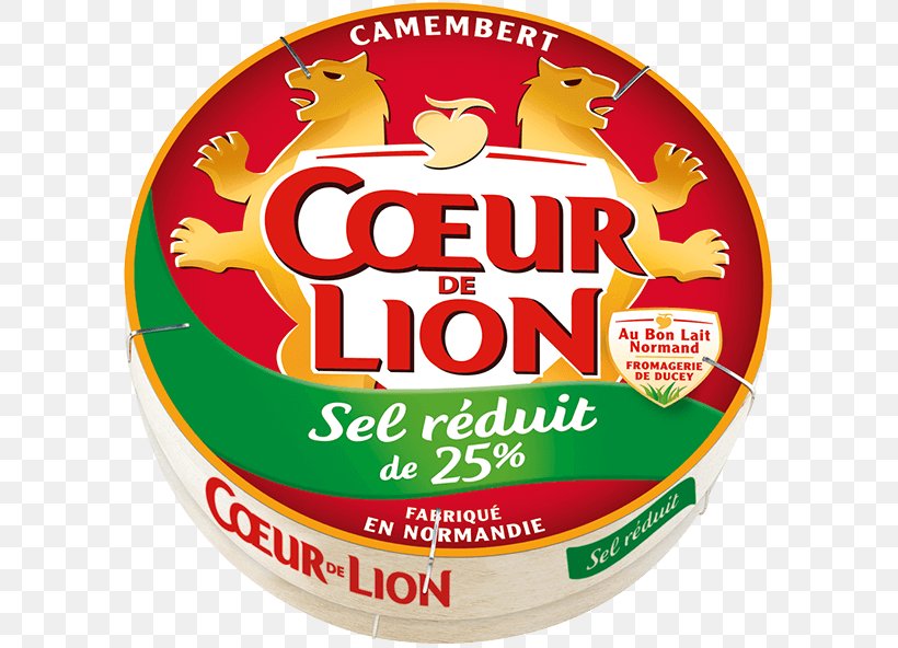 Cœur De Lion Camembert Milk Cheese Brie, PNG, 599x592px, Camembert, Brand, Brie, Cheese, Convenience Food Download Free