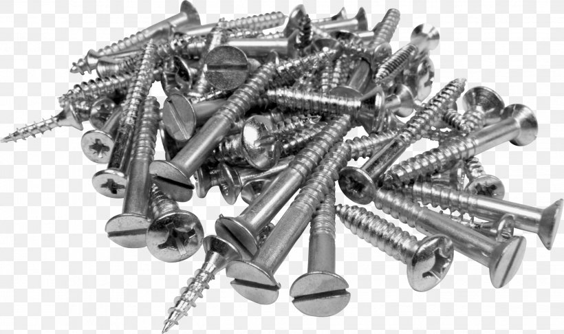 Screw Thread Nut Bolt, PNG, 2242x1330px, Screw, Black And White, Bolt, Fastener, Hardware Download Free