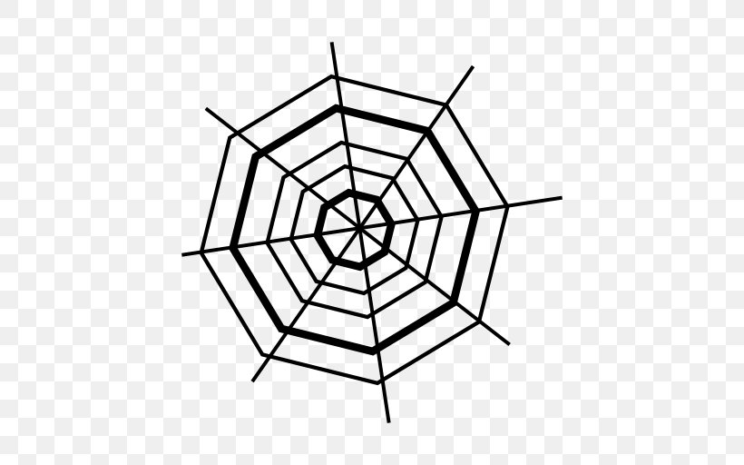 Spider Web Icon, PNG, 512x512px, Spider, Area, Black And White, Line Art, Monochrome Download Free