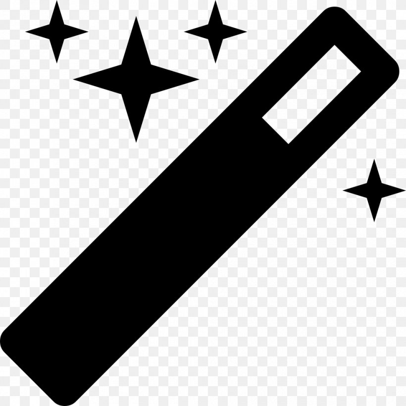 Wand Magic Clip Art, PNG, 980x980px, Wand, Area, Black, Black And White, Brand Download Free