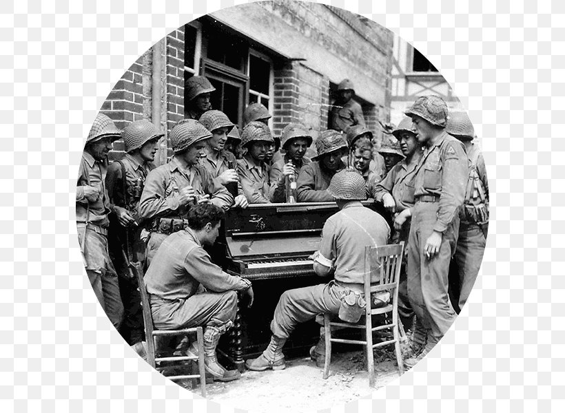 Second World War United States Soldier Army Piano, PNG, 600x600px, 2nd Armored Division, Second World War, Army, Black And White, Division Download Free