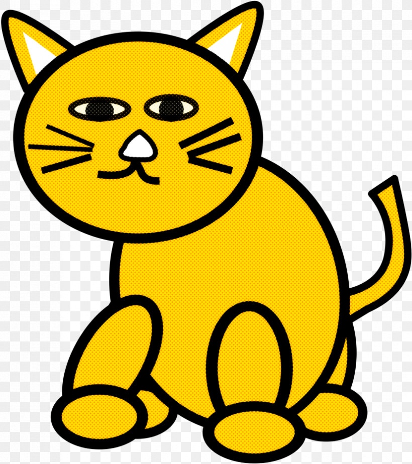 Yellow Cat White Black Facial Expression, PNG, 827x932px, Yellow, Black, Cartoon, Cat, Facial Expression Download Free