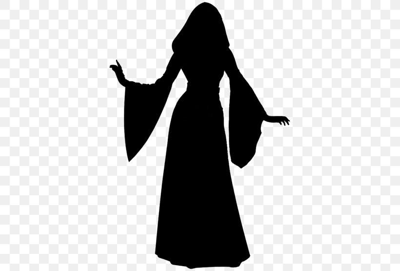 Robe Character Silhouette Clip Art Fiction, PNG, 555x555px, Robe, Abaya, Black M, Blackandwhite, Character Download Free
