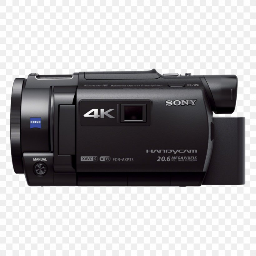 Video Cameras Handycam SteadyShot 4K Resolution, PNG, 1000x1000px, 4k Resolution, Video Cameras, Active Pixel Sensor, Avchd, Camera Download Free