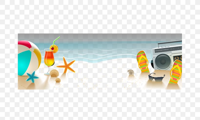 Beach Summer Illustration, PNG, 673x493px, Beach, Drawing, Flat Design, Material, Photography Download Free
