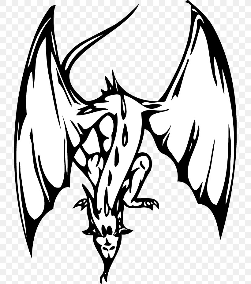 Black And White Clip Art, PNG, 727x930px, Black And White, Art, Artwork, Bat, Black Download Free