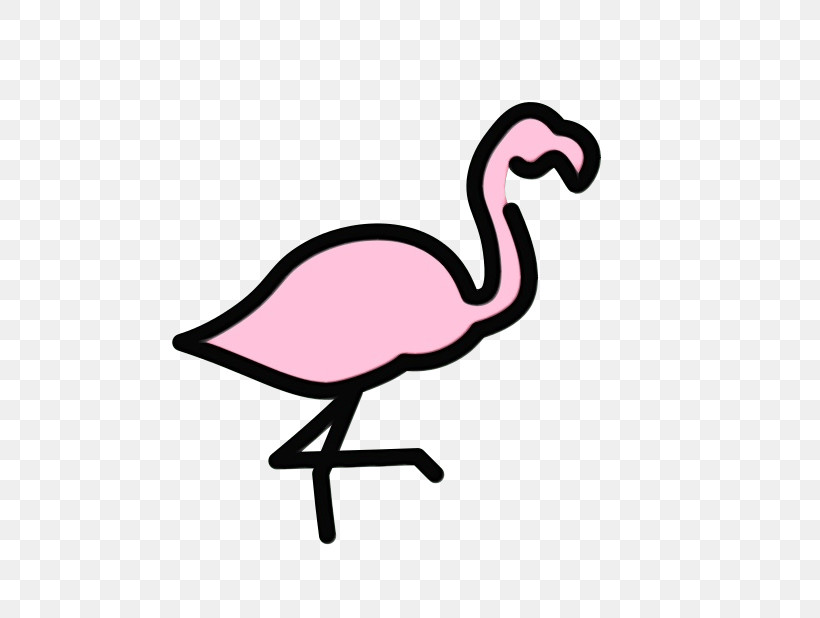 Flamingo M Pink M Beak Line, PNG, 618x618px, Watercolor, Beak, Flamingo M, Line, Paint Download Free