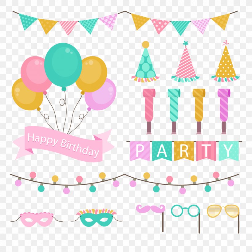 Party Hat Euclidean Vector Birthday Toy Balloon, PNG, 1200x1200px, Party Hat, Balloon, Birthday, Clip Art, Food Download Free
