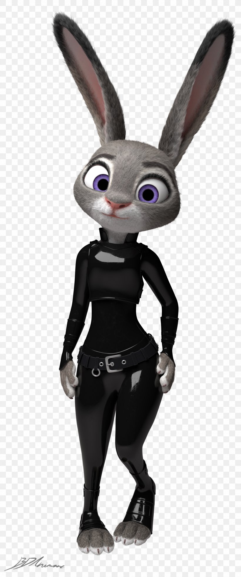 Rabbit Lt. Judy Hopps Catsuit Latex, PNG, 1716x4096px, Watercolor, Cartoon, Flower, Frame, Heart Download Free