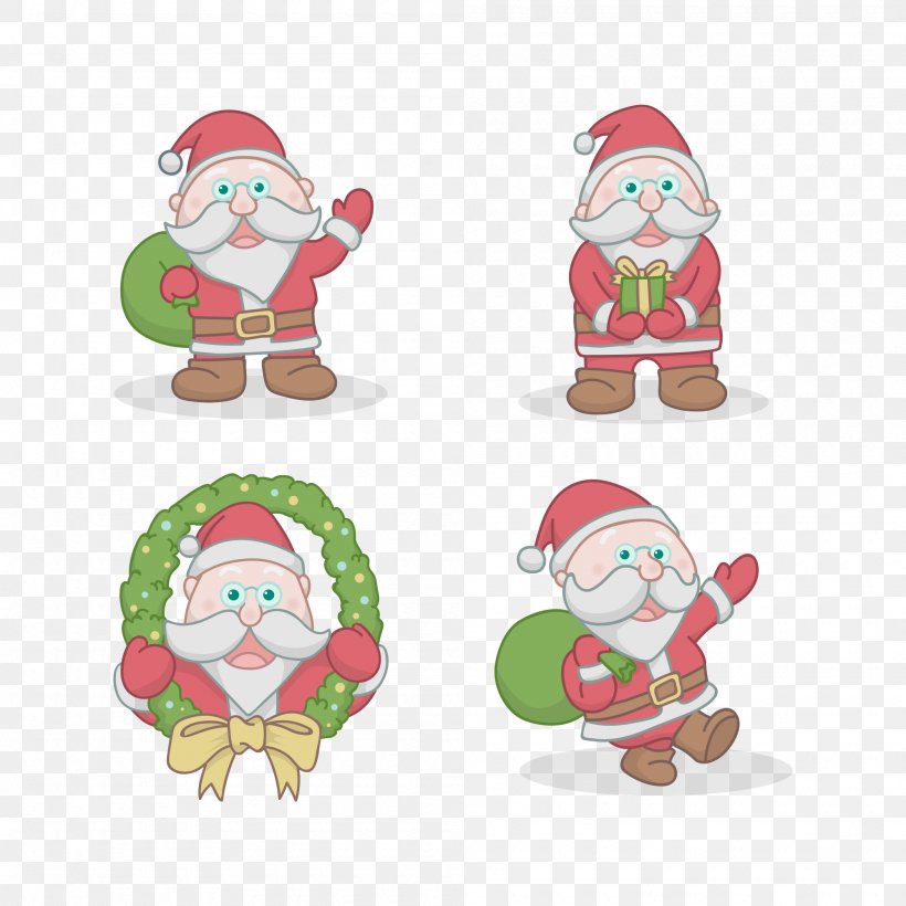 Santa Claus Christmas Ornament Cartoon Gift, PNG, 2000x2000px, Santa Claus, Cartoon, Christmas, Christmas Decoration, Christmas Elf Download Free