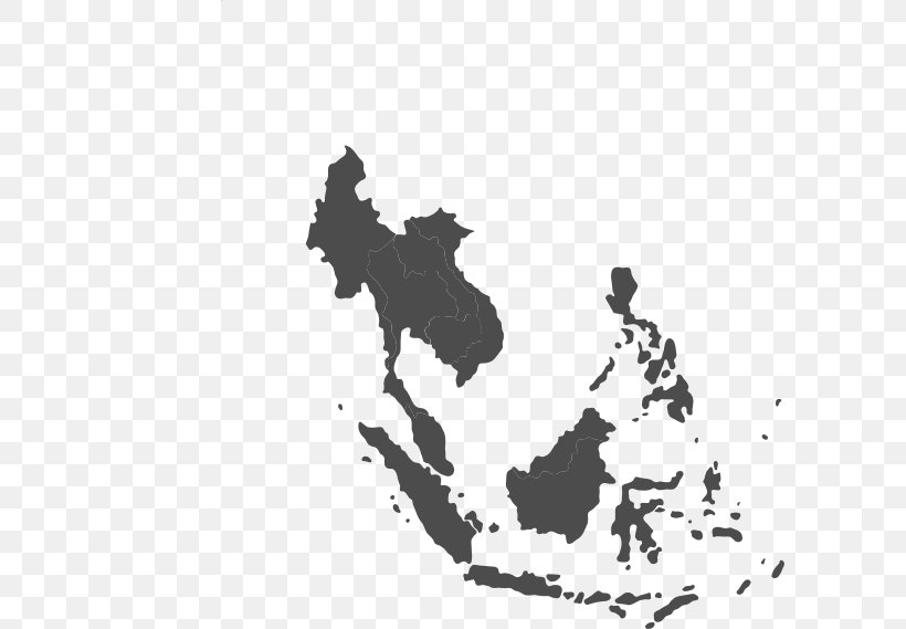 Southeast Asia World Map, PNG, 600x569px, Southeast Asia, Art, Asean Economic Community, Asia, Black Download Free