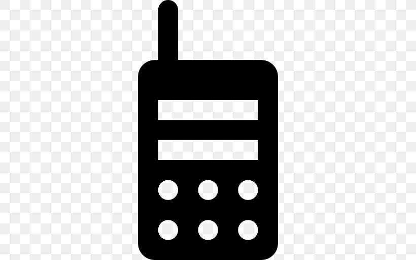 Walkie-talkie Two-way Radio Mobile Phone Accessories, PNG, 512x512px, Walkietalkie, Badge, Black, Black And White, Communication Download Free