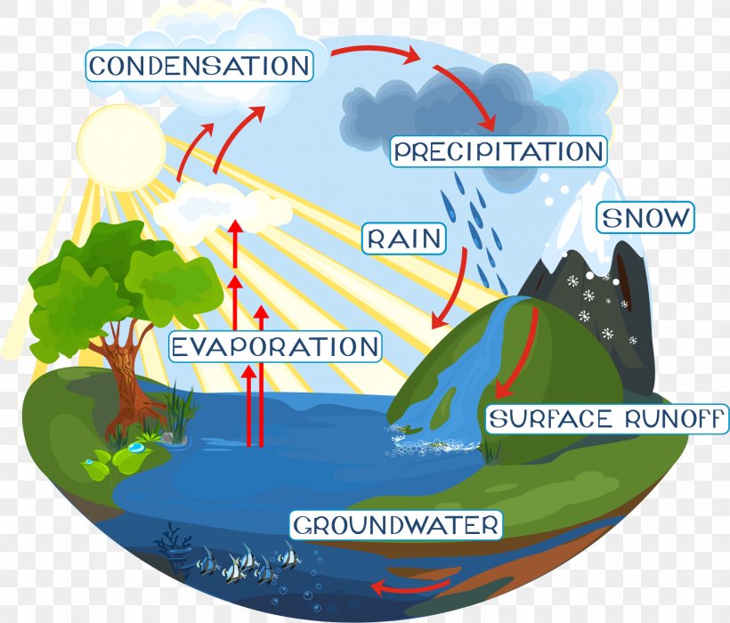 Water Cycle Diagram Royalty-free, PNG, 1818x1554px, Water Cycle, Diagram, Drawing, Evaporation, Fotolia Download Free