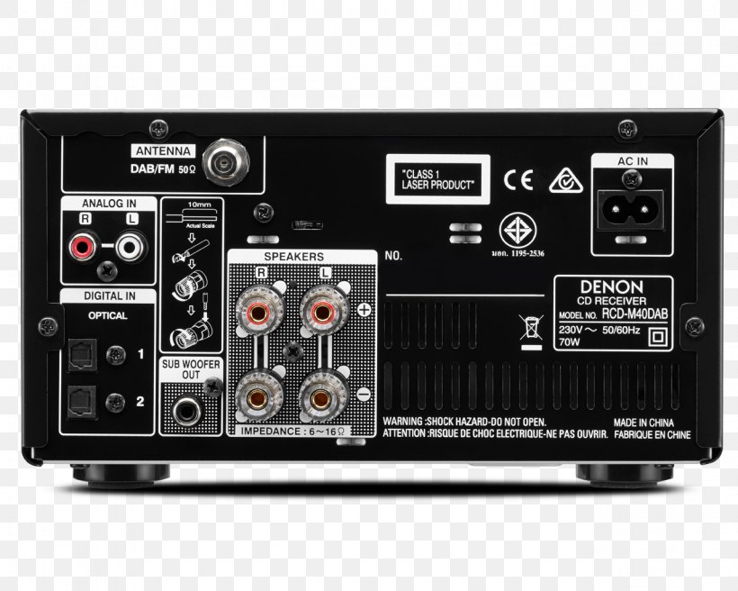Audio System Denon D-M40DAB , High Fidelity DENON RCD-M40 DAB Mini System, PNG, 1280x1024px, Denon, Audio, Audio Equipment, Audio Receiver, Av Receiver Download Free