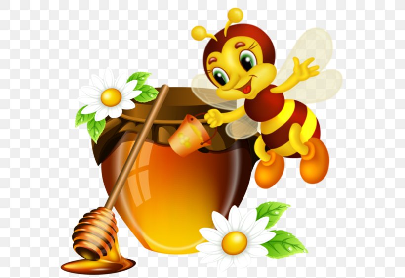 Honey Bee Honey Bee Jar, PNG, 600x562px, Bee, Cartoon, Drawing, Flower, Food Download Free
