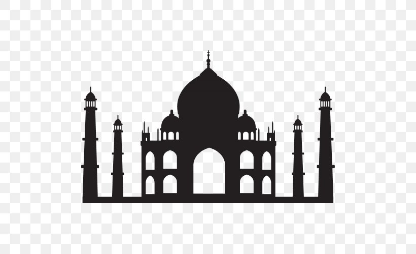 Taj Mahal Royalty-free Drawing, PNG, 500x500px, Taj Mahal, Agra, Arch, Black And White, Brand Download Free