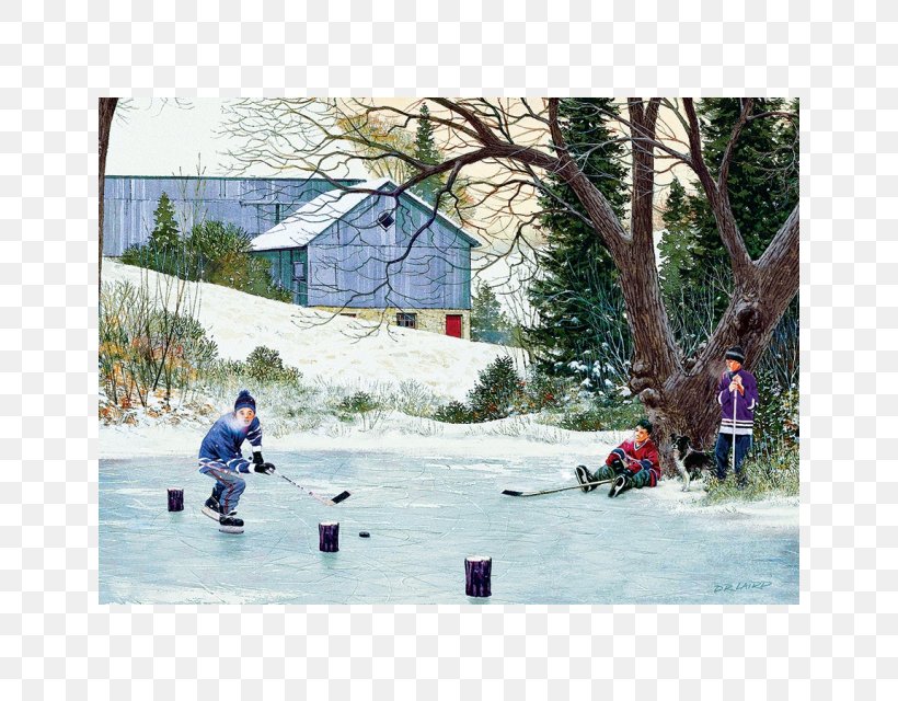 Cabin Jigsaw Puzzles Outset Media Game Leisure, PNG, 640x640px, Jigsaw Puzzles, Game, Ice Hockey, Ice Pond, Jigsaw Download Free