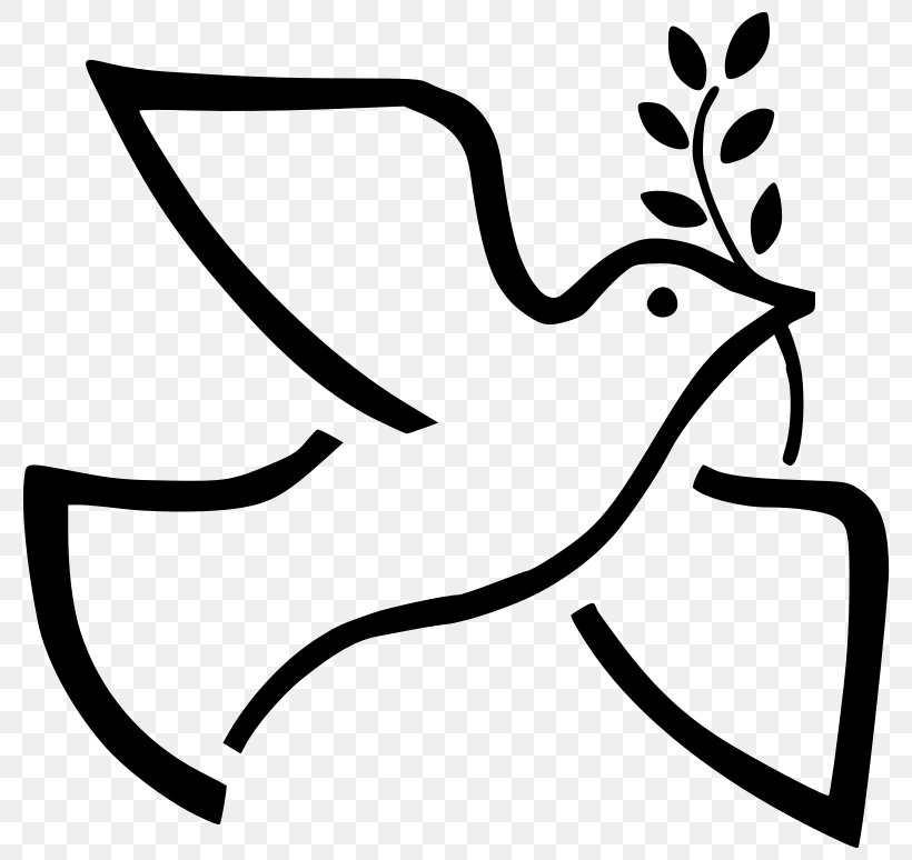 Peace Symbols Doves As Symbols Olive Branch Clip Art, PNG, 800x774px, Peace Symbols, Art, Artwork, Beak, Black Download Free