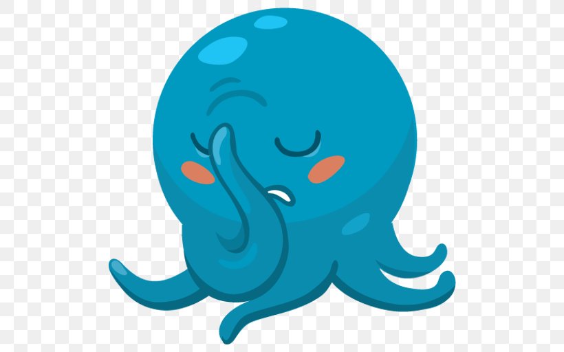 Octopus Sticker Telegram Clip Art, PNG, 512x512px, Octopus, Blue, Cartoon, Cephalopod, Cuttlefish Download Free