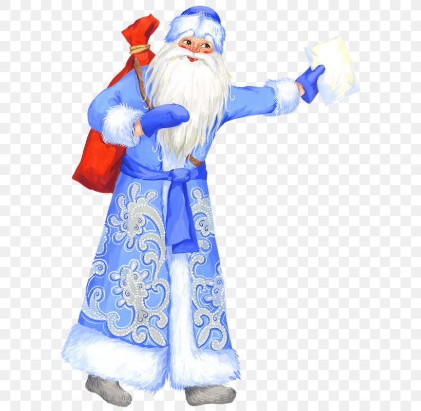 Ded Moroz Snegurochka Santa Claus New Year, PNG, 617x800px, Ded Moroz, Animation, Blue, Christmas, Costume Download Free