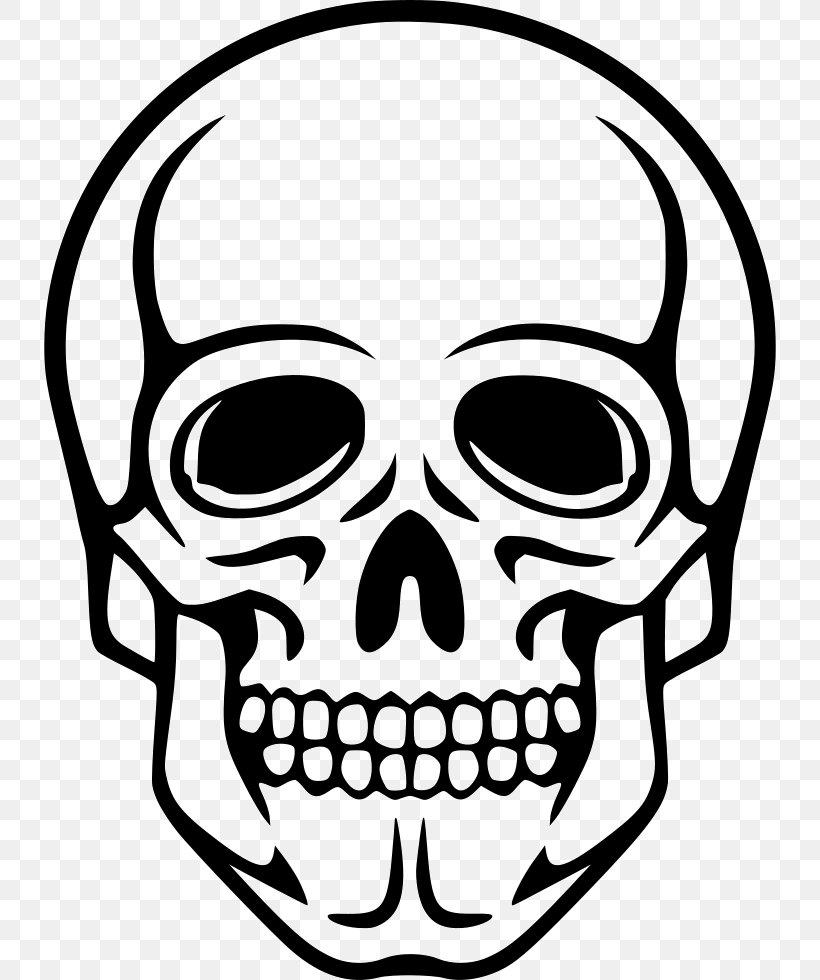 Human Skull Symbolism Human Skeleton Clip Art, PNG, 732x980px, Skull, Artwork, Black And White, Bone, Face Download Free