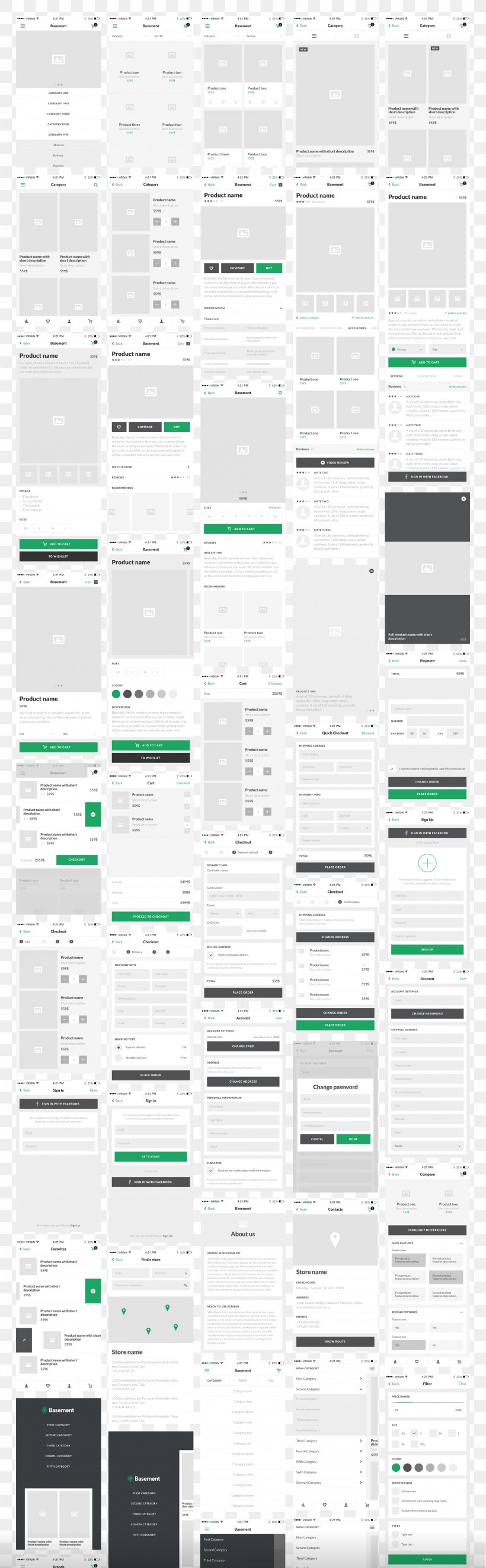 Responsive Web Design Website Wireframe User Experience, PNG, 2000x6448px, Responsive Web Design, Creative Market, Mobile Web, Page Layout, Site Map Download Free