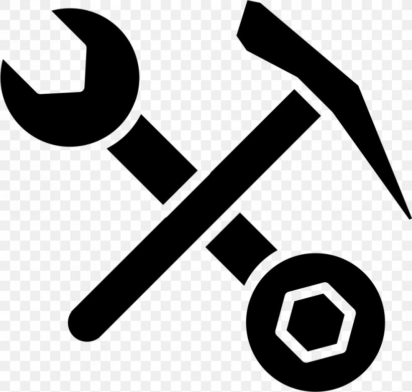 Tool Spanners Hammer Symbol, PNG, 981x936px, Tool, Artwork, Black And White, Brand, Database Download Free