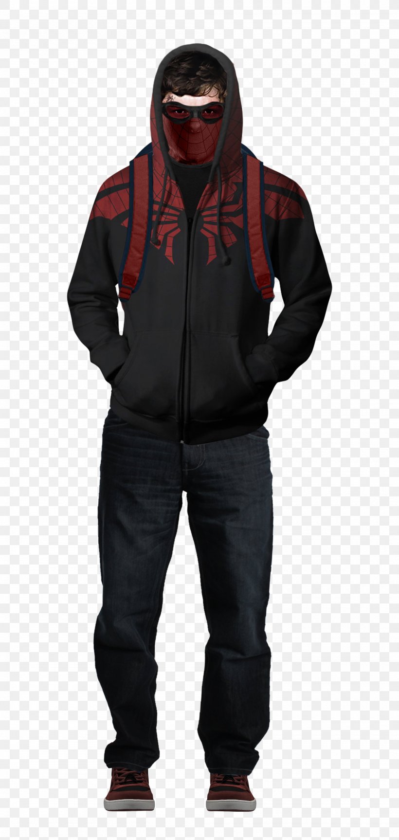Hoodie Spider-Man Suit Costume Jacket, PNG, 2000x4211px, Hoodie, Black, Clothing, Concept Art, Costume Download Free