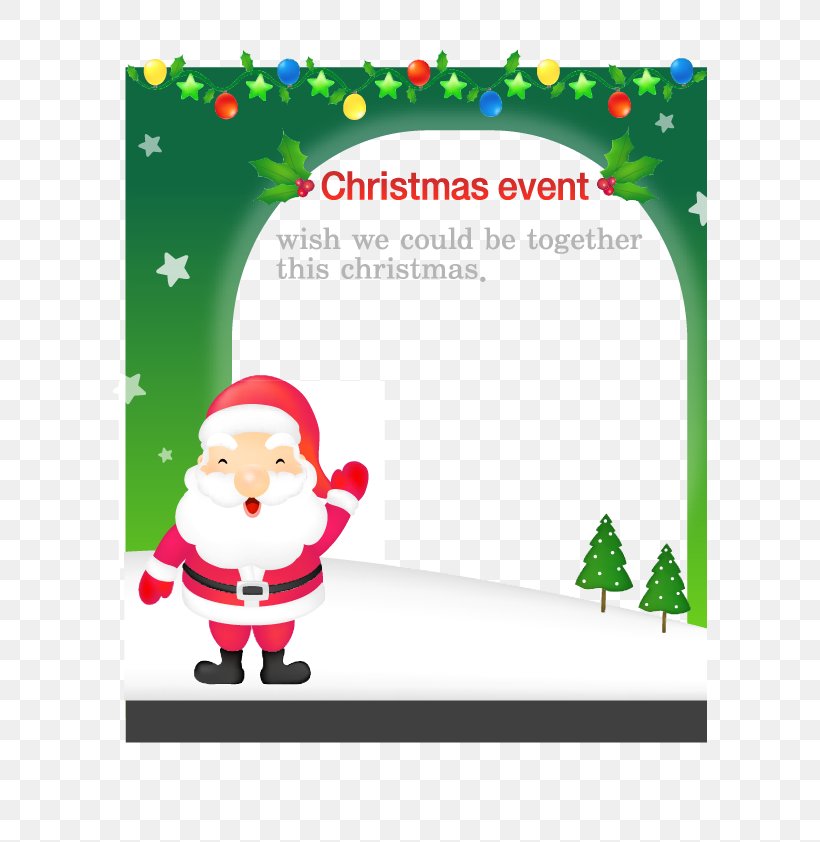 Santa Claus Christmas Card Clip Art, PNG, 595x842px, Santa Claus, Area, Art, Cartoon, Christmas Download Free